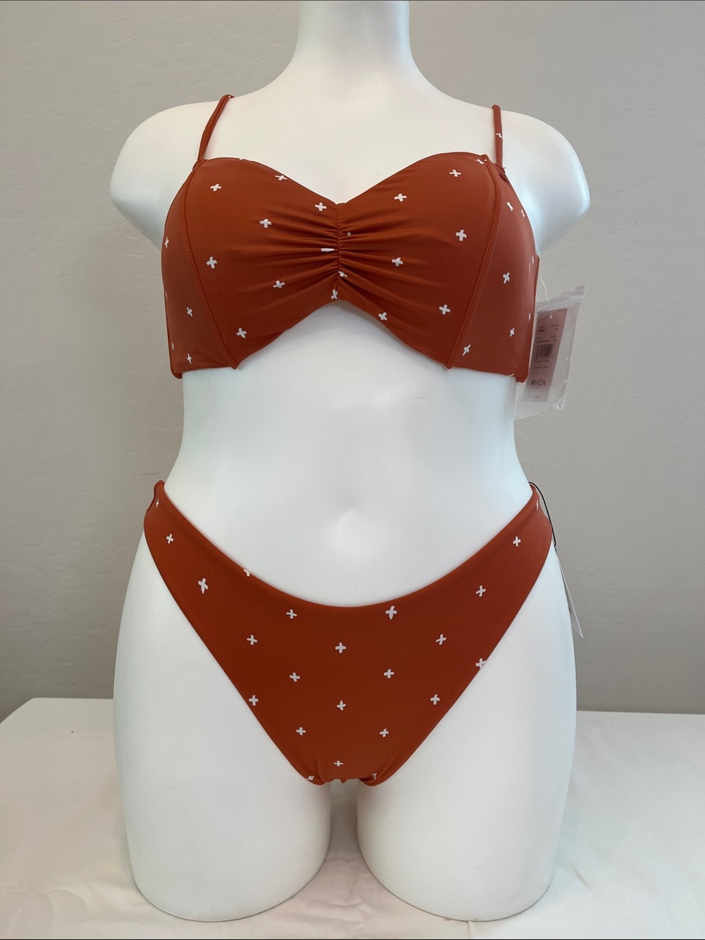 RVCA Rust Red Floral Bikini Set